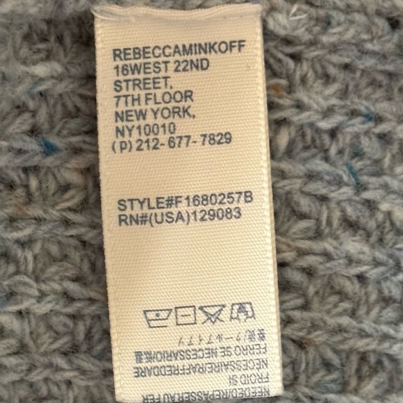 REBECCA MINKOFF DRACO SWEATER LIGHT BLUE MULTI SIZE SMALL - Picture 7 of 8